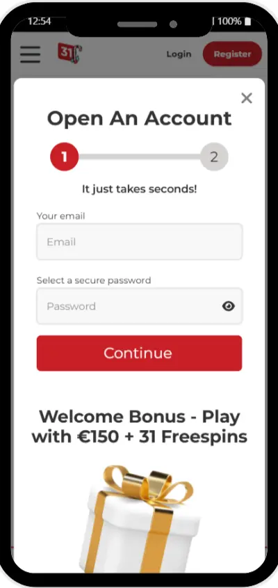 Champ de saisie email ou pseudo dans le formulaire de connexion Lucky31 Casino, avec suggestions de remplissage automatique